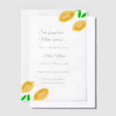 handgetekende citroenbladeren voeg details bruidsm vellum uitnodigingen (Offset)