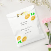 handgetekende citroenbladeren voeg QR bruidsdouche Bedankzakje (Gezegeld)