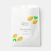 handgetekende citroenbladeren voeg QR bruidsdouche Bedankzakje (Voorkant)