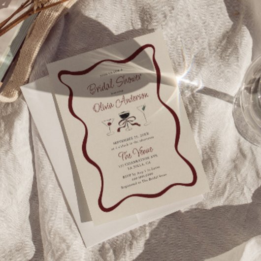 Handgetekende cocktails Vrijgezellenfeest Kaart