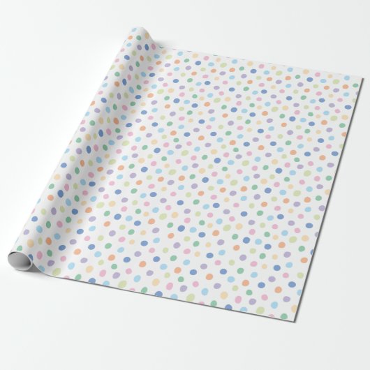 Handgetekende Confetti Stippen Modern Pattern Gift Cadeaupapier (Uitgerold)