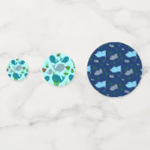 Handgetekende Confetti Uniek Zee Ocean Thema (Achterkanten)