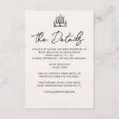 Handgetekende Coquette Trendy Romantisch Script Hu Informatiekaartje (Voorkant)