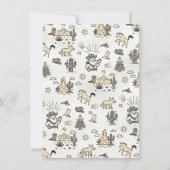 Handgetekende Cowboy Christmas Party Kaart (Achterkant)