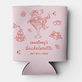 Handgetekende Cowgirl Bachelorette-weekend Blikjeskoeler (Voorkant)