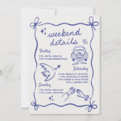 Handgetekende Cowgirl Bachelorette-weekend Kaart (Achterkant)