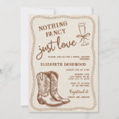 Handgetekende Cowgirl-laarzen houden gewoon van Vr Kaart (Voorkant)