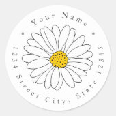 Handgetekende Daisy Label (Voorkant)