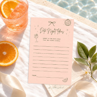 Handgetekende Date Night Ideas Game