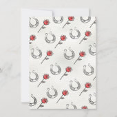 Handgetekende Derby Racehorse Modern Doodle party Kaart (Achterkant)