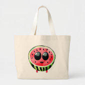 Handgetekende Design Tas-Bag: Fruit-Emoji Grote Tote Bag (Voorkant)