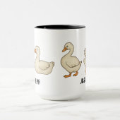 Handgetekende Domme Gans Aangepast Knuffel Mok (Midden)