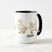 Handgetekende Domme Gans Aangepast Knuffel Mok (Voorkant rechts)