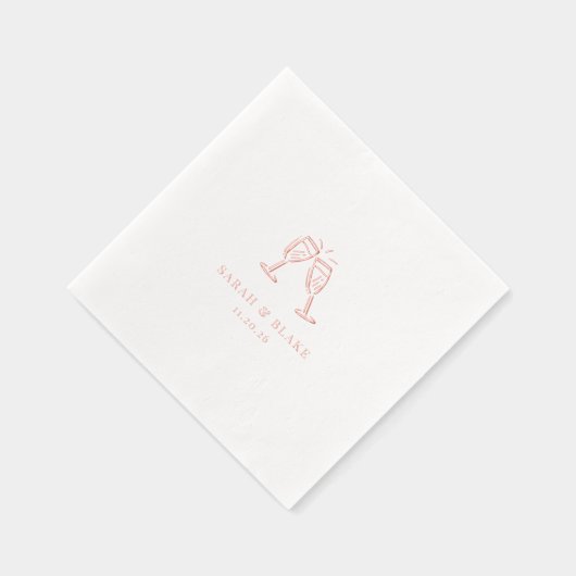 Handgetekende doodle Drinken Folie Servetten (Rechts)