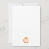 Handgetekende Doodle Frame Pompoen Herfst Sip en Z Kaart (Achterkant)