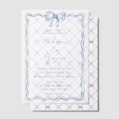 Handgetekende Doodles Bruiloft Vellum Uitnodigingen (Offset (Uitnodiging))