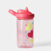 Handgetekende Doodles Harten en Vormen Waterfles (Rechts)