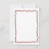 Handgetekende Doodles Italiaanse Huwelijk RSVP Kaartje (Achterkant)