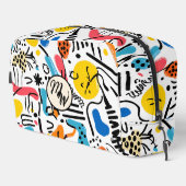 Handgetekende Doodles Speels Patroon Toilettasje (Rechterhoek)