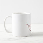 Handgetekende Dove Outline Coffee Mok (Links)