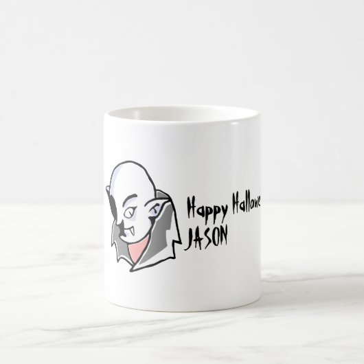 Handgetekende Dracula Halloween Koffiemok (Center)