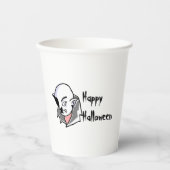 Handgetekende Dracula Halloween Papieren Bekers (Voorkant)