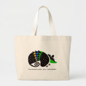 Handgetekende driebanden ARMADILLO - Behoud - Grote Tote Bag (Voorkant)