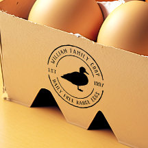 Handgetekende Duck & Round Boerderij - Eierkarton