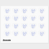 handgetekende Duif Hart Aangepaste Trouw  Sticker (Vel)