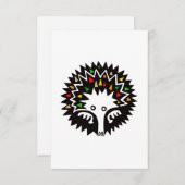 Handgetekende ECHIDNA - Wildlife - Conservation - Bedankkaart (Voorkant / Achterkant)