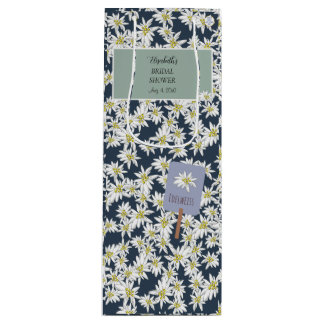 Handgetekende Edelweiss Elegant Vineyard Boutique Wijn Cadeautas