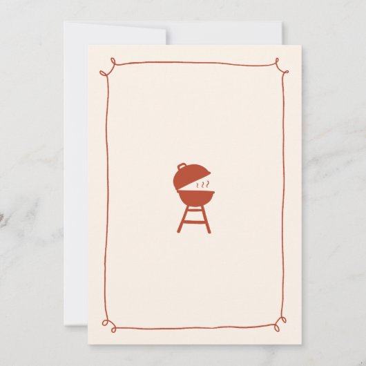 Handgetekende eigenzinnige minimalistische Afstude Kaart (Achterkant)