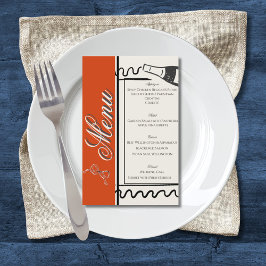 Handgetekende Elegante Eenvoudige Rode & Crème Tro Flyer
