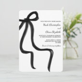 Handgetekende Elegante Zwarte Boog - Modern Minima Kaart (Staand voorkant)