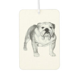 Handgetekende Engelse Bulldog T-shirt Luchtverfrisser