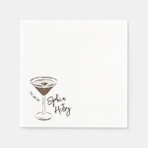 Handgetekende espresso martini cocktail