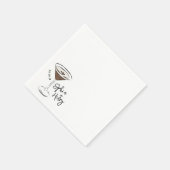 Handgetekende espresso martini cocktail servet (Hoek)