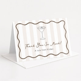 Handgetekende Espresso Martini Coffee Vrijgezellen Bedankkaart