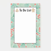 Handgetekende Evergreen pine met kerstboomstructuu Post-it® Notes (Voorkant)