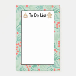 Handgetekende Evergreen pine met kerstboomstructuu Post-it® Notes