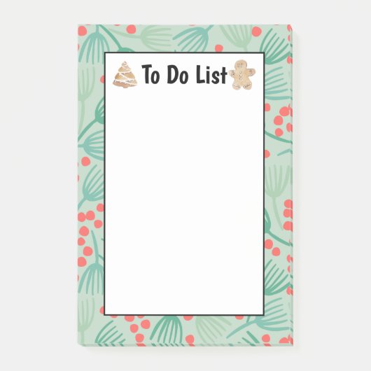 Handgetekende Evergreen pine met kerstboomstructuu Post-it® Notes (Voorkant)