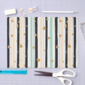 Handgetekende Faux Gold Hearts & Stripes Patroon Tissuepapier (Craft)