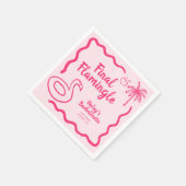 Handgetekende Final Flamingle Bachelorette Servet (Hoek)