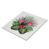 Handgetekende flamingo Decorative Ceramic Photo Ti Tegeltje (Zijkant)
