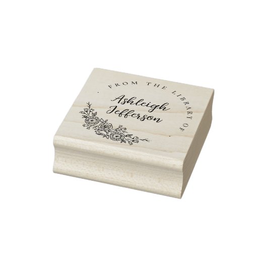 Handgetekende Floral Custom Library van aangepaste Rubberstempel (Stempel)