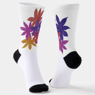 Handgetekende Floral Design Sokken