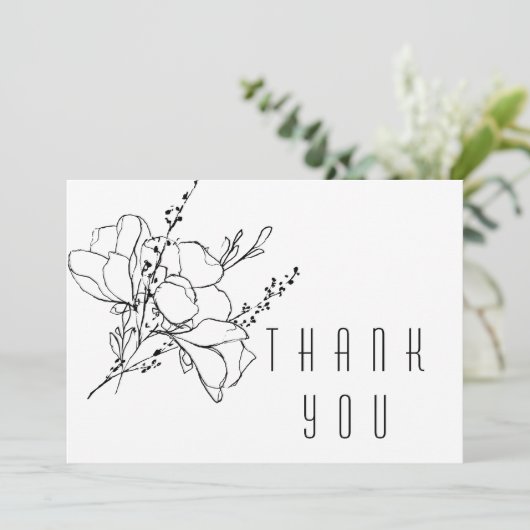 Handgetekende Floral II Spray Funeral Bedankt (Staand voorkant)