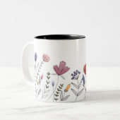 Handgetekende Floral Mok (Voorkant links)