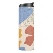 Handgetekende florale naadloos patroon, creatieve  thermosbeker (Gedraaid links)