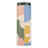 Handgetekende florale naadloos patroon, creatieve  thermosbeker (Achterkant)